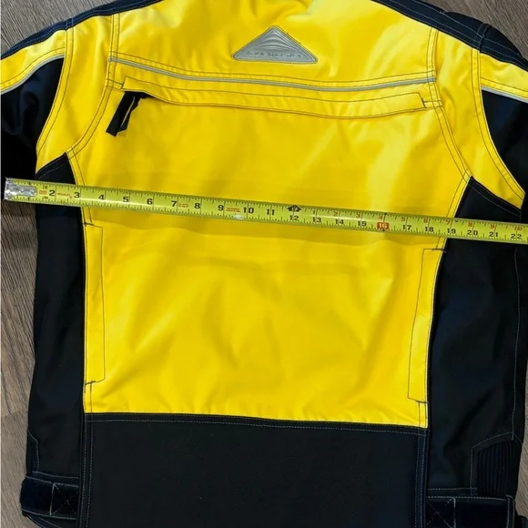 Tourmaster Men’s Black And Yellow Motorcycle Jacket Size S Multiple Pockets - Picture 6 of 7